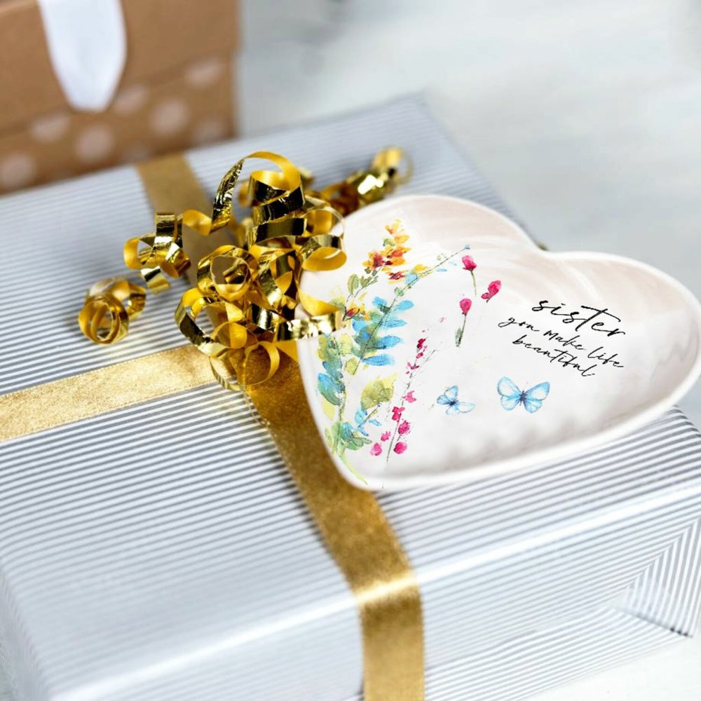 NWT Trinket Dish, Gift for Your Sister - watercolor floral art by Amylee Weeks